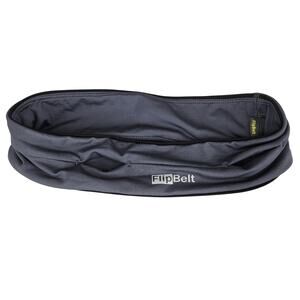 FLIPBELT CLASSIC RUNNING BELT – BLACK – SIZE MEDIUM (28" CIRCUMFERENCE, 3" WIDE)